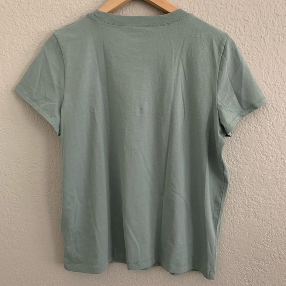 M MADEWELL tee NWT crew neck seafoam blue grey T - Picture 2 of 7